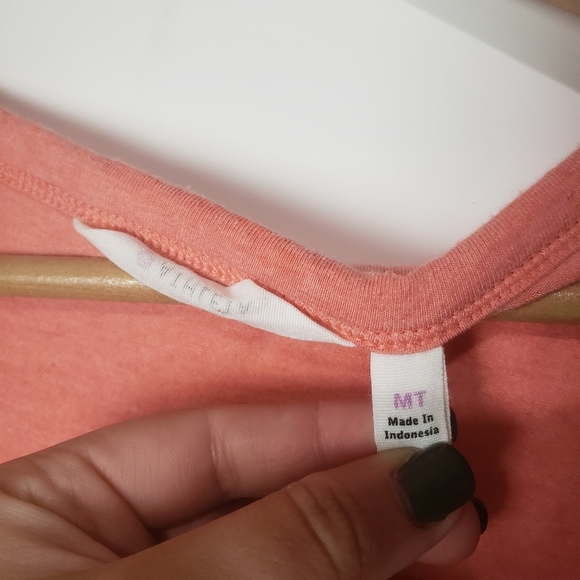 Athleta bodycon maxi dress ruching salmon MT tall - Picture 6 of 7